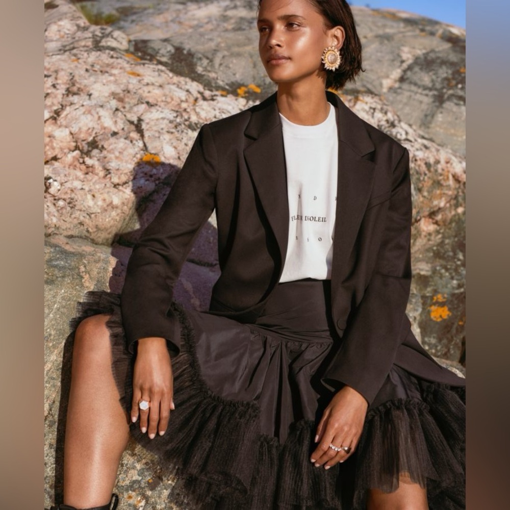 Sandra Mansour x H&M Oversized Blazer Black M/L NWOT Sold Out Rare Collab